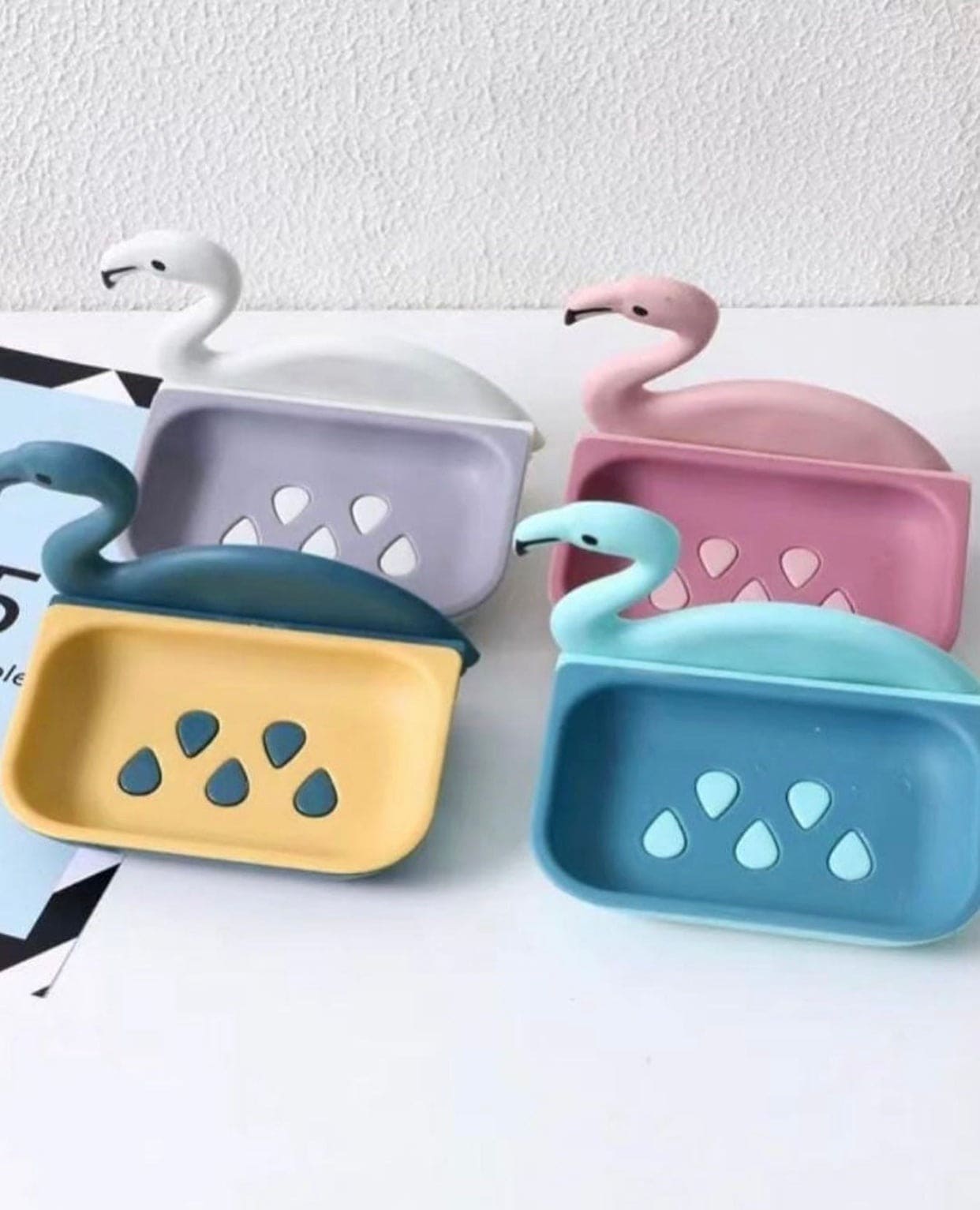 Flamingo Shape Soap Box, Bathroom Shower Soap Holder, Dish storage Tray, Portable Free Punch Soap Case, Soap Storage Rack, Soap Container, Wall-Mounted Draining Soap Box, Wall Mounted Soap Container Flamingo Shape Soap Box, Bathroom Shower Soap Holder, Dish storage Tray, Portable Free Punch Soap Case, Soap Storage Rack, Soap Container, Wall-Mounted Draining Soap Box, Wall Mounted Soap Container